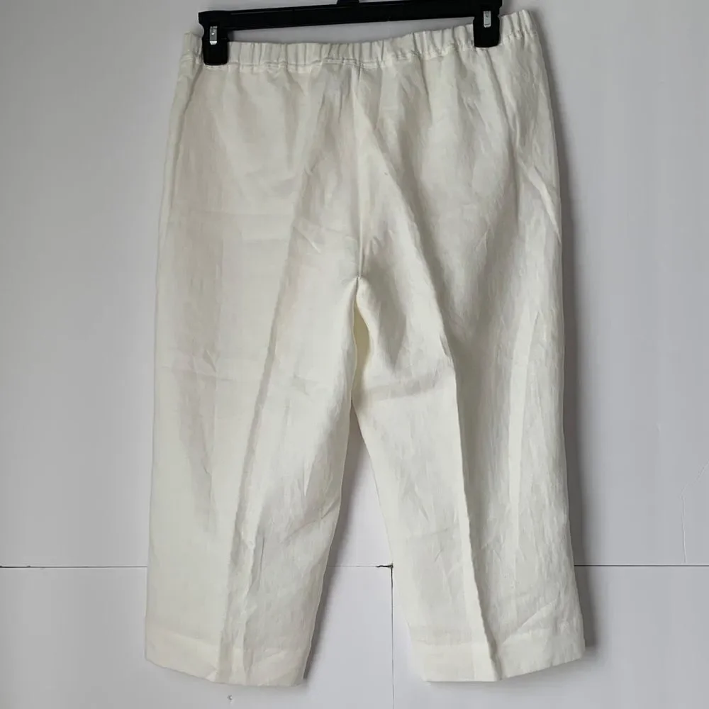 Kim Roger’s Cropped Linen with Drawstring Pants Size 10P